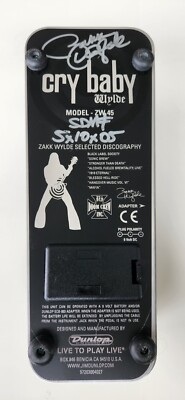 ZAKK WYLDE ZW 45 レア ワウ サイン入り Dunlop Zakk Wylde Signature Crybaby Wah Pedal ZW-45 Limited