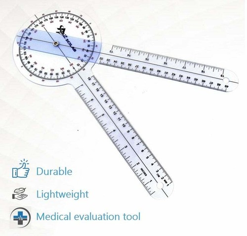 360 Degree ISOM Goniometer Protractor Ruler Physical Occupational Therapy Tool - Picture 2 of 25