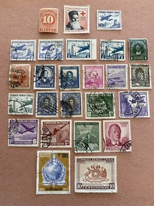 25 Chile Stamps 1898 to 1973 Top 3 Unused