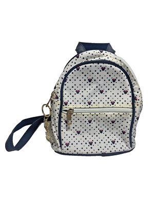 Disney Minnie Mouse Mini Backpack With Mickey Keychain  By Bioworld