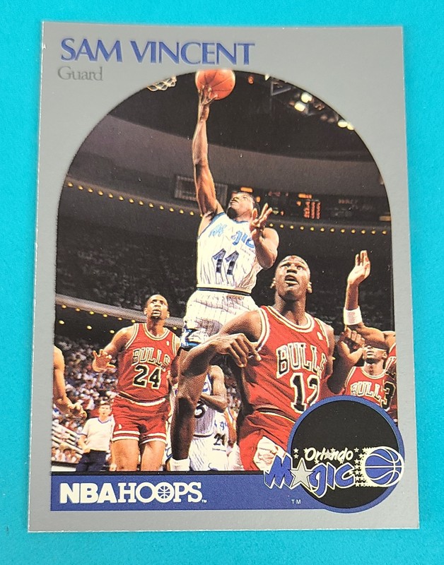 90-91 Hoops Sam Vincent - Jordan wearing number 12 jersey 90-91 Hoops Sam Vincent - Jordan wearing number 12 jersey