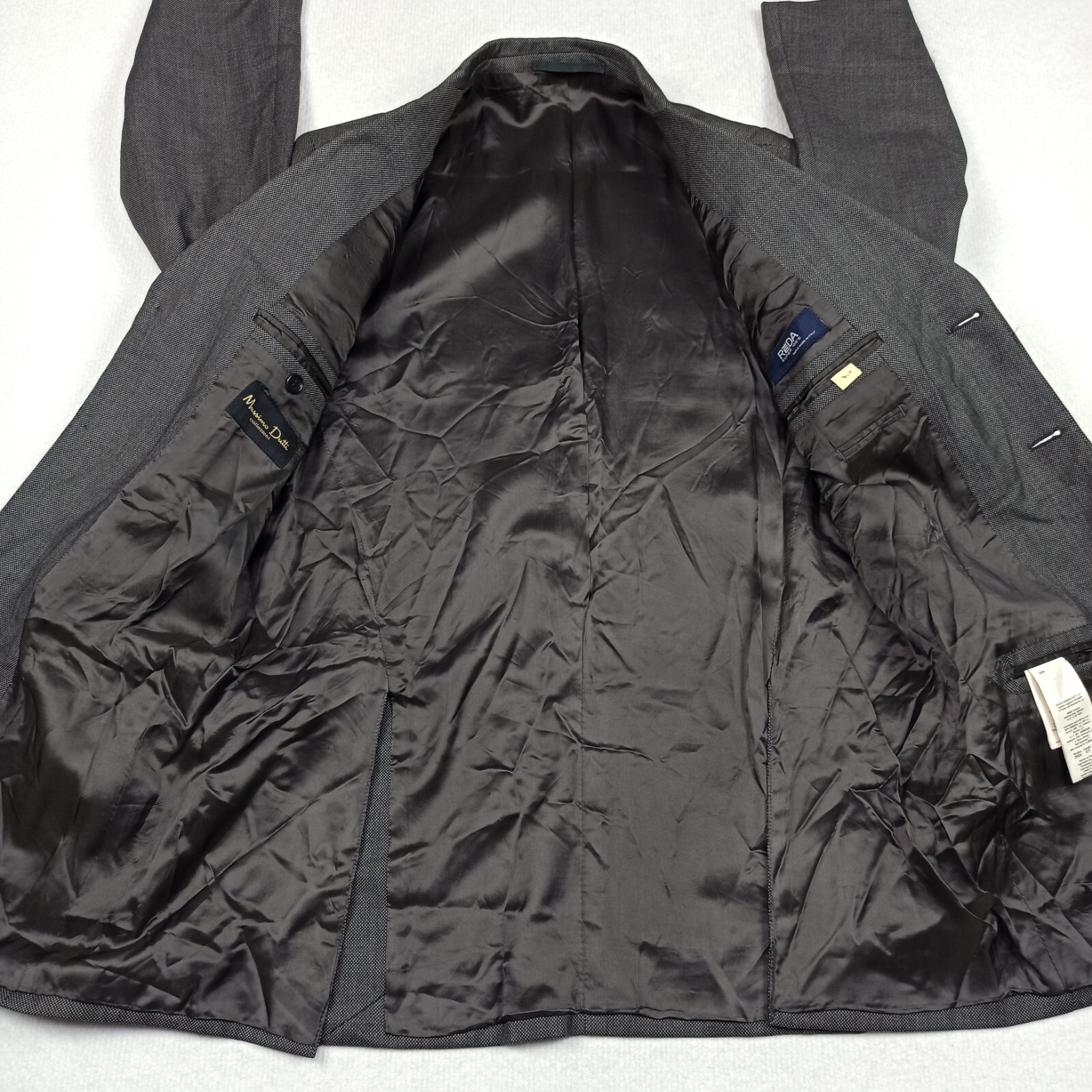 Massimo Dutti Mens Blazer Jacket UK-38 EU-48 100% Wool Grey Sakko Reda-Super-100 thumbnail 3