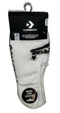 Converse Ultra Low Socks 3 Pair Women 4-10 White Gray Black w Dual Logo 4 Chucks