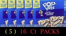 5x Kellogg's Pop Tarts FROSTED HOT FUDGE SUNDAE Toaster Pastries 27 oz Box 16 CT