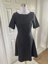 PENDLETON Virgin Wool Charcoal Gray Pin Striped  4 Fit & Flare Mint!