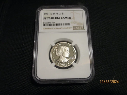 PF70 UCAM 1981-S Type 2 Susan B Anthony Dollar NGC Brown Label