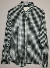 Abercrombie Fitch Long Sleeve Plaid Shirt Men's Large Button Up Muscle
