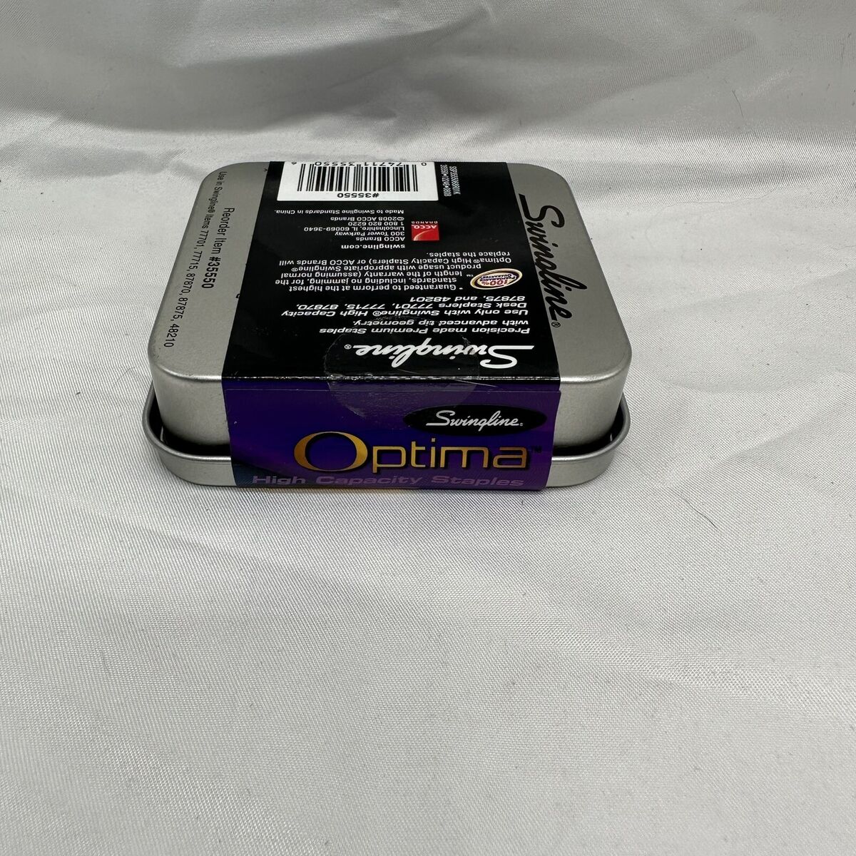 Swingline Optima High Capacity Staples, 0.38 Leg Length, 2500/Box