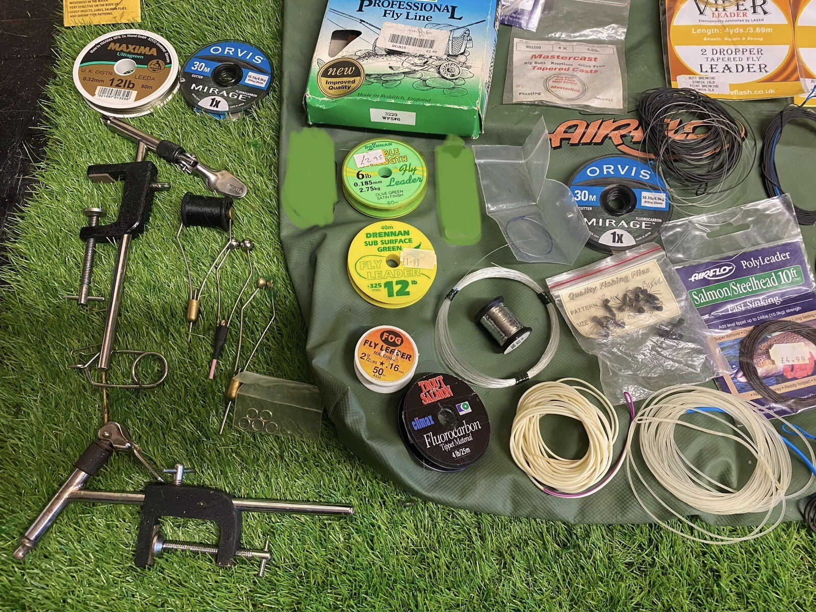 Job lot of trout fly fishing terminal tackle flies leaders line eBay