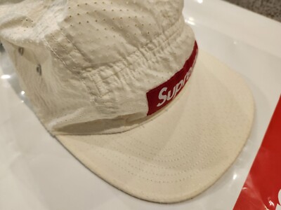 Supreme BOX LOGO camp Hat White Perforated | eBay