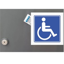 D5 Geocache geocache Geocaching Warning Sign Magnetic City Wheelchair