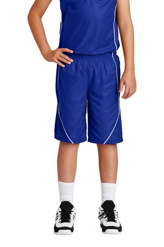 Sport-Tek YT565 Youth 100% Polyester PosiCharge Mesh Reversible Spliced Shorts - Picture 40 of 45