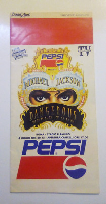  MICHAEL JACKSON 4TH JULY  1992  ROME ITALY DANGEROUS TOUR CONCERT STADIUM GUIDE