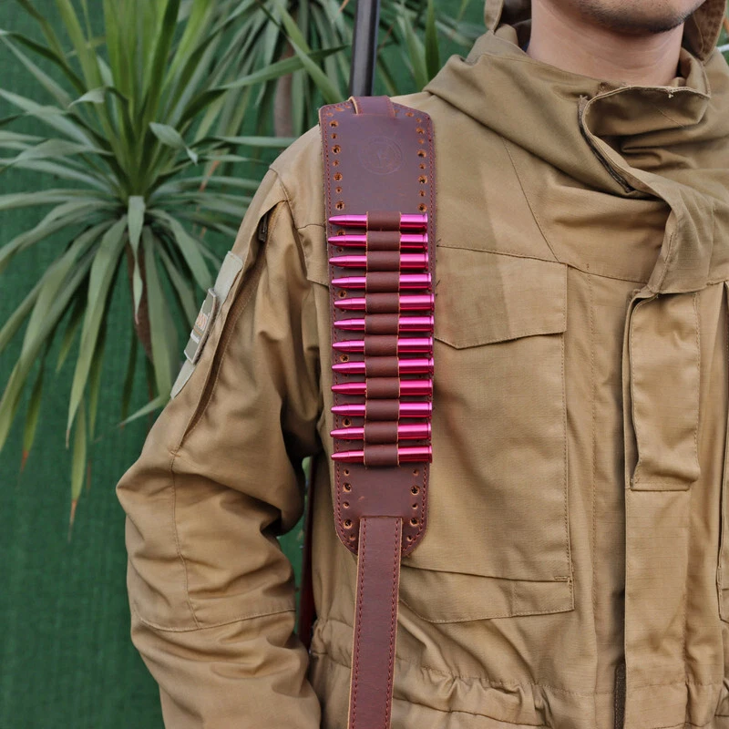 Tourbon Hunting Rifle Sling Padded Gun Carry Strap 30-06 Ammo Holder Detachable - Image 3 of 4