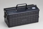 TOYO Steel ST-350BK 2 stage Tool box  Black Openable double door ST-350 in stock