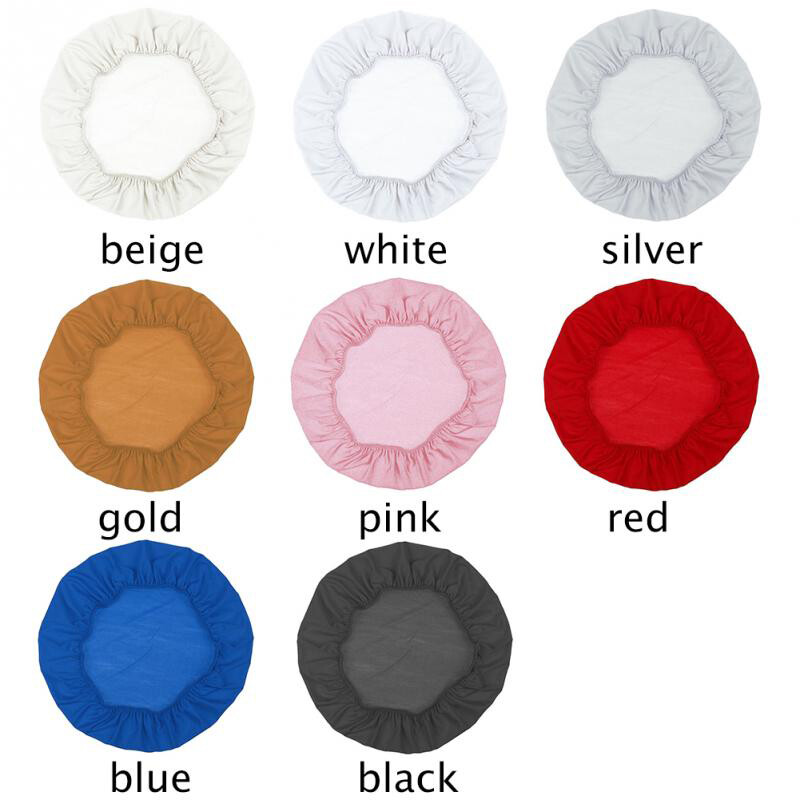 Removable Stretch Chair Covers Round Lift Bar Stool Dining Seat Cover 8Colors