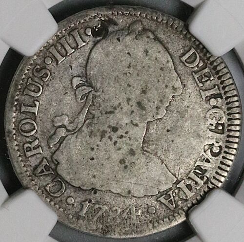 1784-Mo NGC VG Mexico 2 Reales Error Charles III Spain Colony Coin (24071903C) - Picture 2 of 7