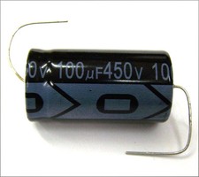 QTY 6 New MIEC 100UF 450V 105C Axial Electrolytic Capacitors.