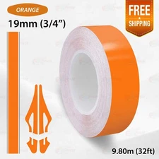 ORANGE 3/4" 19mm PIN STRIPE Car Model Bike Streamline TAPE Decal Vinyl Sticker