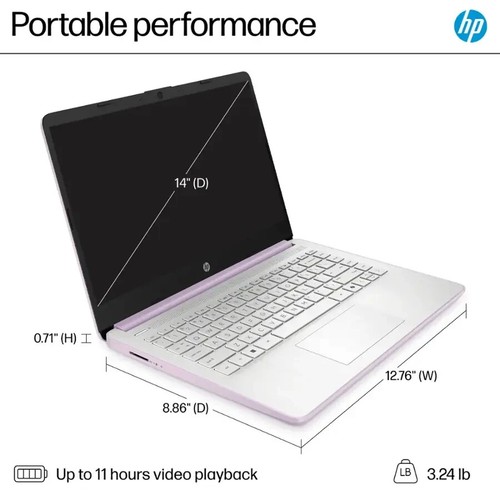 NEW HP 14" Intel N150 3.6GHz Turbo 4GB RAM 128GB SSD Windows 11 + MS Office 365 - Picture 6 of 31