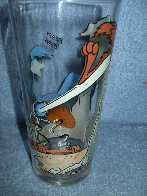 wile e coyote pepsi glass