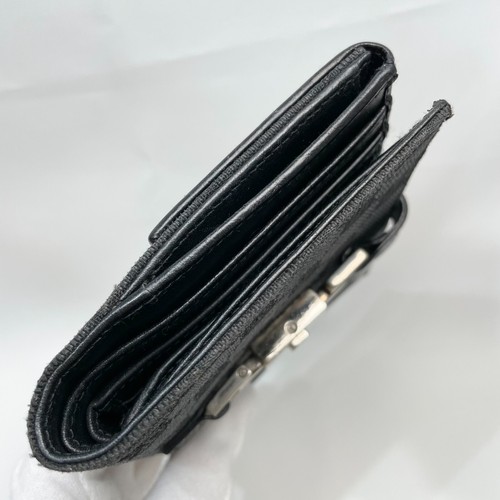 GUCCI Jackie Compact Wallet Bifold Purse GG Canvas Leather Black Authentic - Picture 5 of 22
