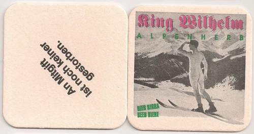 Egerer / King Wilhem - old beer mat "dowry"