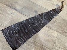 Brown Genuine Alligator Tail Hide Leather Skin Piece Scrap Gator Croc Belly 211