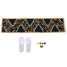 Real Pebbles Cobblestone Foot Massage Mat Anti-slip Bathroom Rug Kitchen Mat Ind
