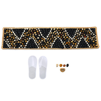 Real Pebbles Cobblestone Foot Massage Mat Anti-slip Bathroom Rug Kitchen Mat Ind