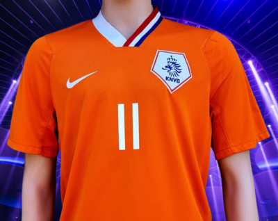 NETHERLANDS 2008 EURO QUARTER-FINALS ROBBEN 11 HOME NIKE JERSEY L