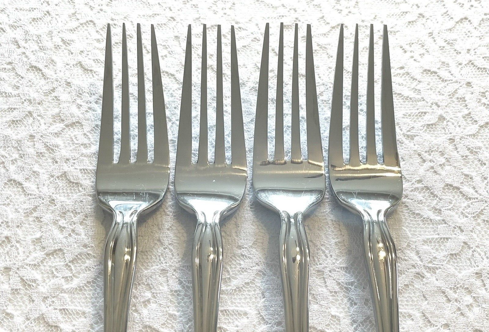 (4) Oneida BOUTONNIERE Glossy Stainless Dinner Forks Indonesia