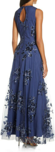Vestido de malla floral con cinturón Eliza J EJ9-2898 (talla 12) - Imagen 5 de 5