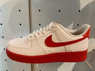 nike air force 1 low white red midsole