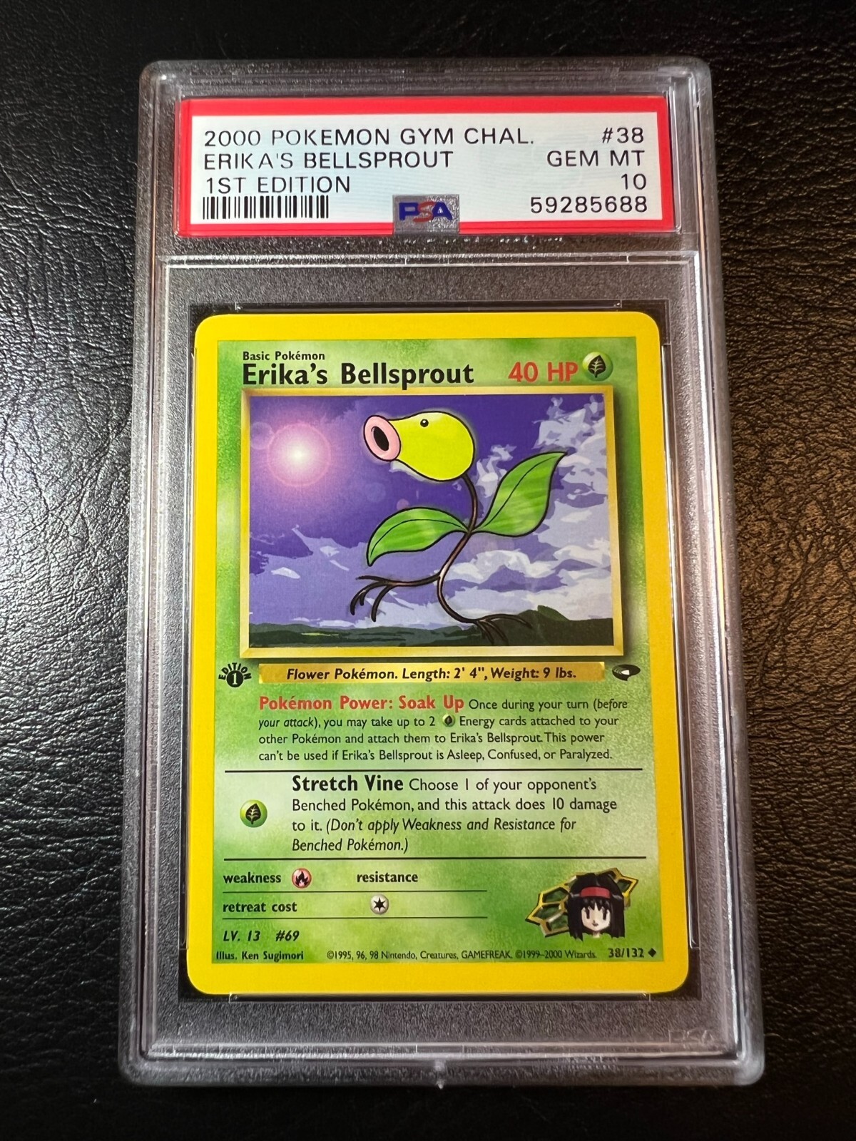 1st Edition Erika's Bellsprout 38/132 Gym Challenge Pokemon GMA Graded PSA  10 - munimoro.gob.pe