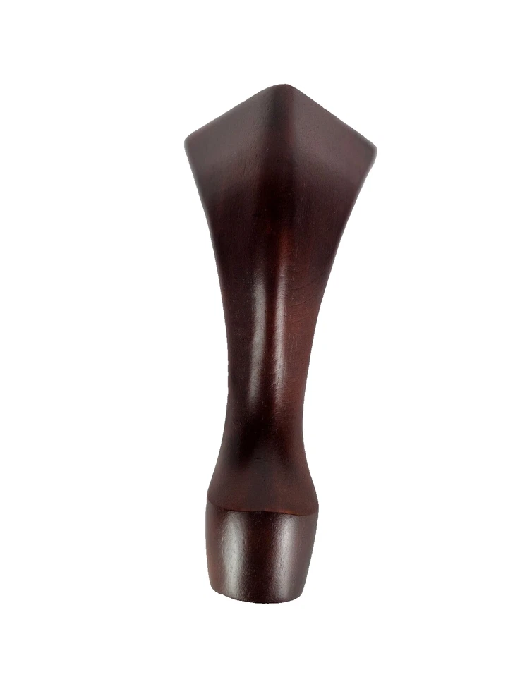 9-дюймовые ножки мебели из темной вишни и соснового дерева для королевы Анны (18001) - набор из 2 ножек - Изображение 2 из 3