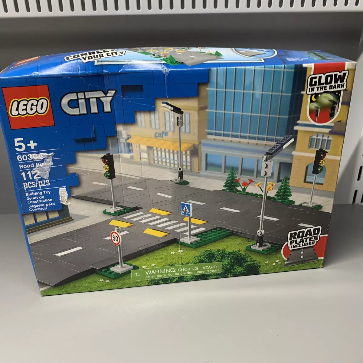 LEGO City Road Plates Building Set 60304 Glow in the Dark 112 Pieces Ages 5+