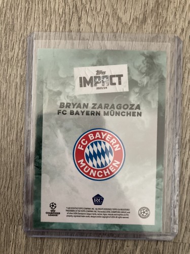 TOPPS IMPACT 2024 BRYAN ZARAGOZA BAYERN MUNICH München Numbered PARALLEL 06/10 - Bild 3 von 3