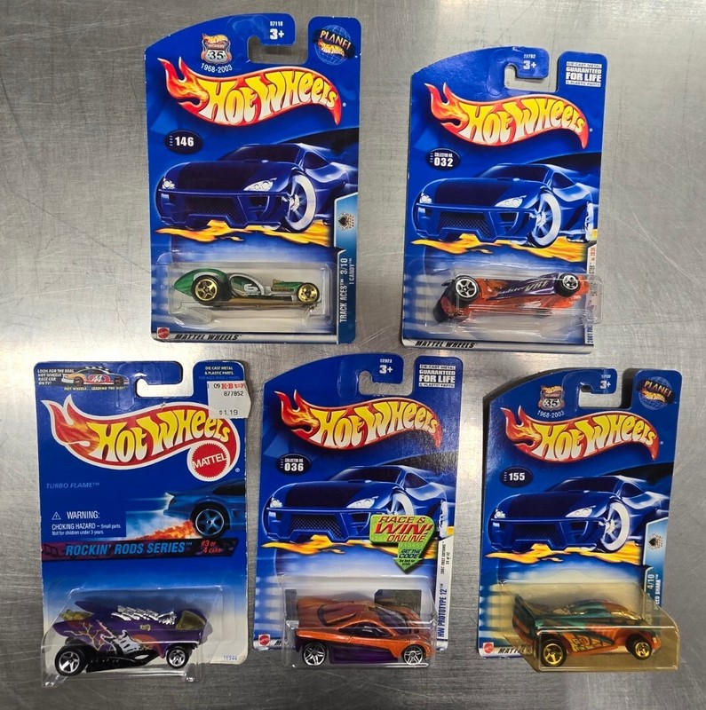 Hot Wheels Random Years Random Series 5 Brand New/Sealed 5 In Total!!! 