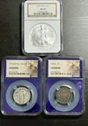 2004 Silver Eagle MS69 + 1864 2C + Standing Liberty Quarter Slabbed Coin Lot