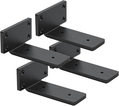 4 Pack Shelf Brackets 4 Inch Floating Shelf Bracket 1/5 Inch Thick Heavy Duty Hi