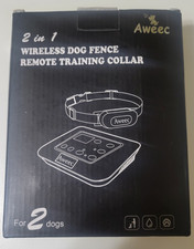 Aweec Wireless Dog Fence Training Collars Electric Fence New 2PK OPEN BOX