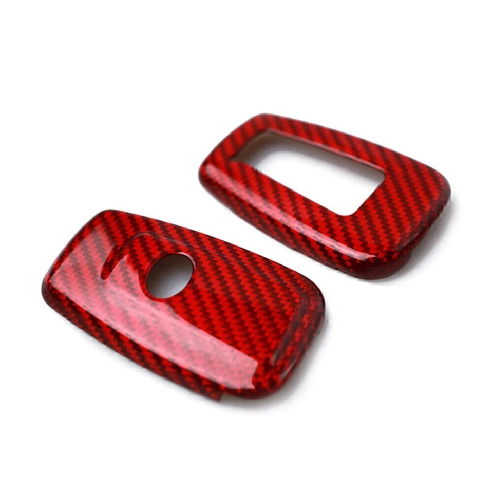 Carbon Fiber Key Fob Case Shell Cover Fit Toyota Camry C-HR Corolla Prius RAV4 - Image 2 of 4