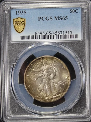 Photo of a 1935-P Walking Liberty Half Dollar from an eBay listing that sold on Jul 17, 2026