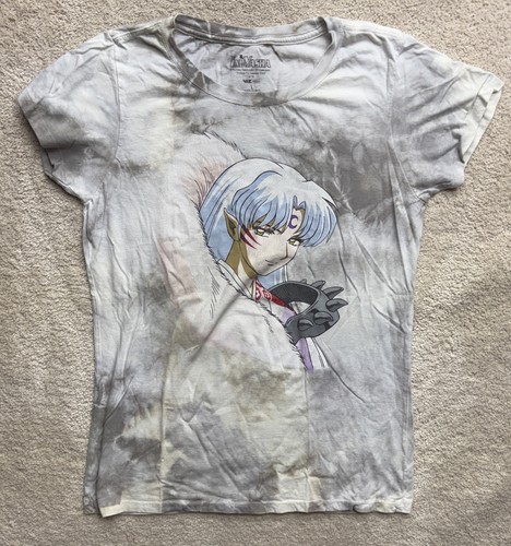 Camisa de anime 2009 InuYasha tie dye por todas partes Yomouri TV para mujer talla LG - Imagen 2 de 6