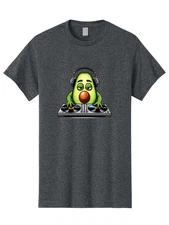 Dj-Avocado-2 Mens Graphic Tee, 100% Cotton, Casual Summer Wear