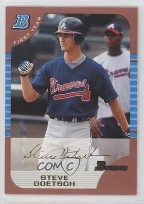 2005 Bowman First Year Red 1/1 Steve Doetsch #199 Rookie RC 5c9