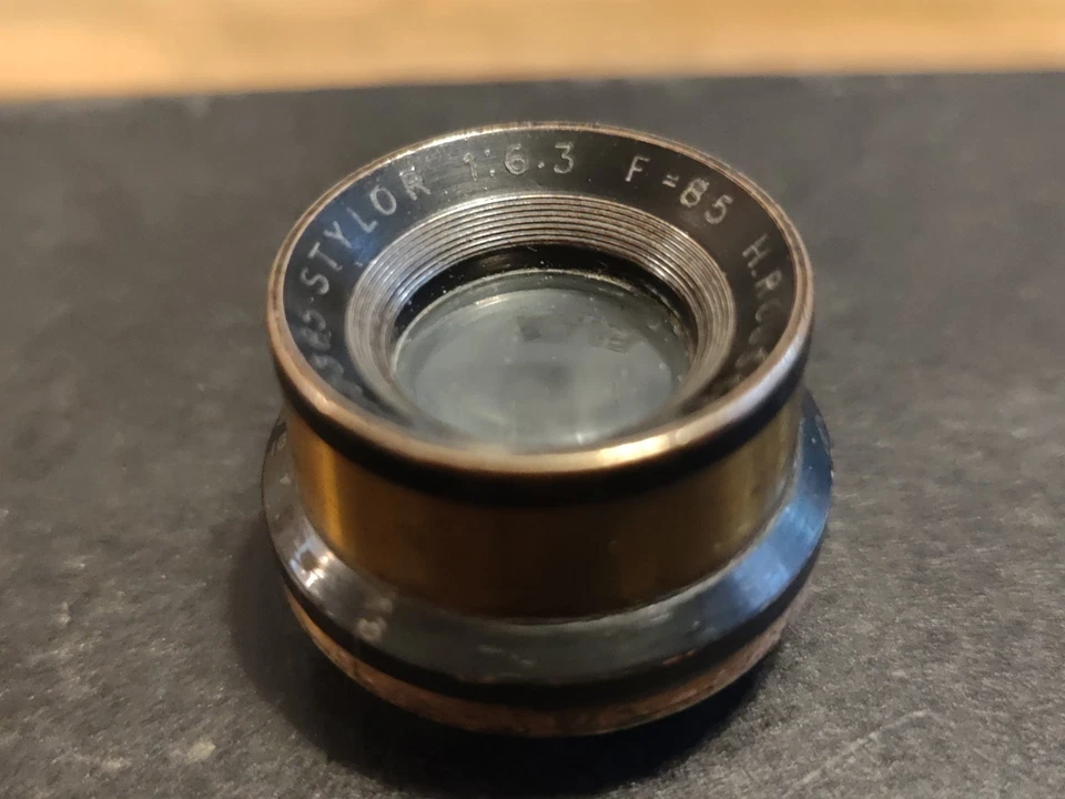 Objectif Appareil Photo H. Roussel paris stylor 1:6,3 F:85 Ancien Laiton. - Photo 3/4