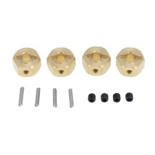 4 12mm 1/10 RC Car Brass Heavier Wheel Hex Hub Adapter For Axial SCX10 90046 E