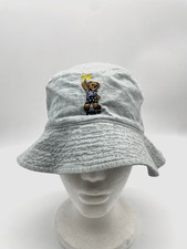 Polo Ralph Lauren Polo Bear Bucket Hat Reversible Striped Cotton One Size 8-20